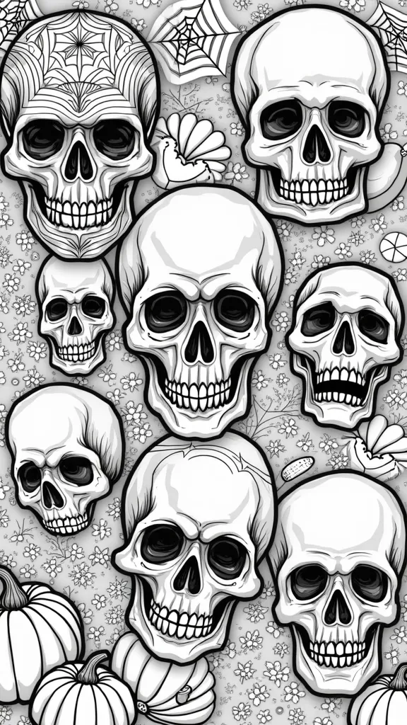 halloween coloring pages skull